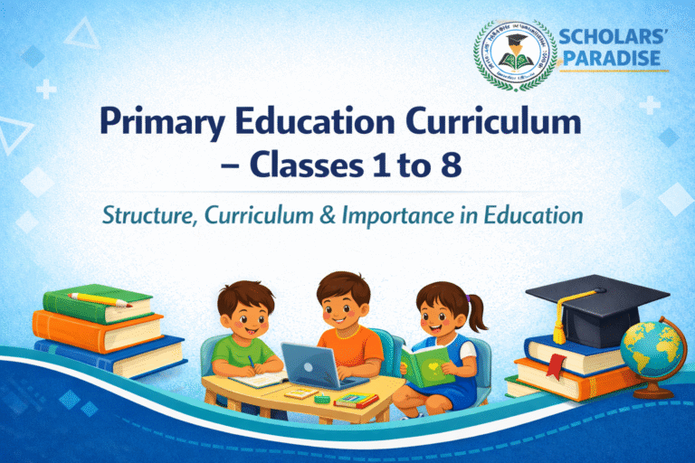 Primary Education Curriculum (ICSE) – Classes 1 to 8 at Scholars Paradise International School